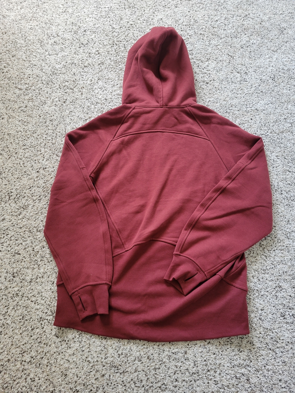 Lululemon Women's Scuba Ovrrsized Half-Zip Hoodie - Burgundy - Picture 4 of 5